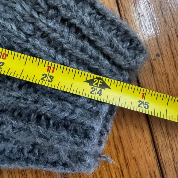 Ombre Bobble Stitch Sweater Medium • Textured Knit Cream Taupe Cozy Pullover - Picture 7 of 8